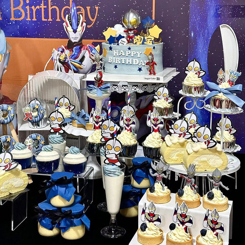 咸蛋超人怪兽生日甜品台装饰插件