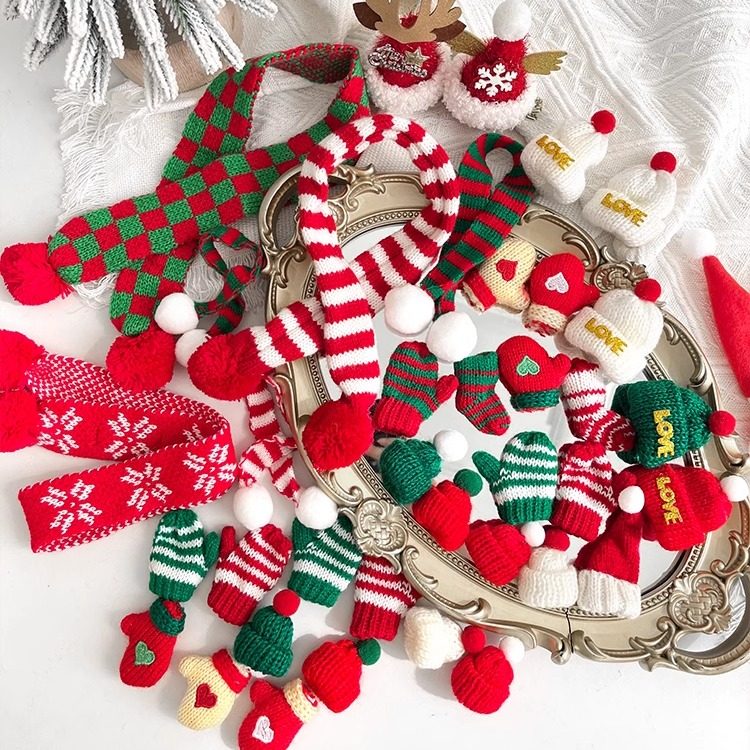 圣诞节针织系列挂件围巾毛线小帽子蛋糕装饰毛线迷你手指帽圣诞帽,节庆用品/礼品,节日装扮用品,淘宝优惠券,粉丝福利购,淘宝优惠卷