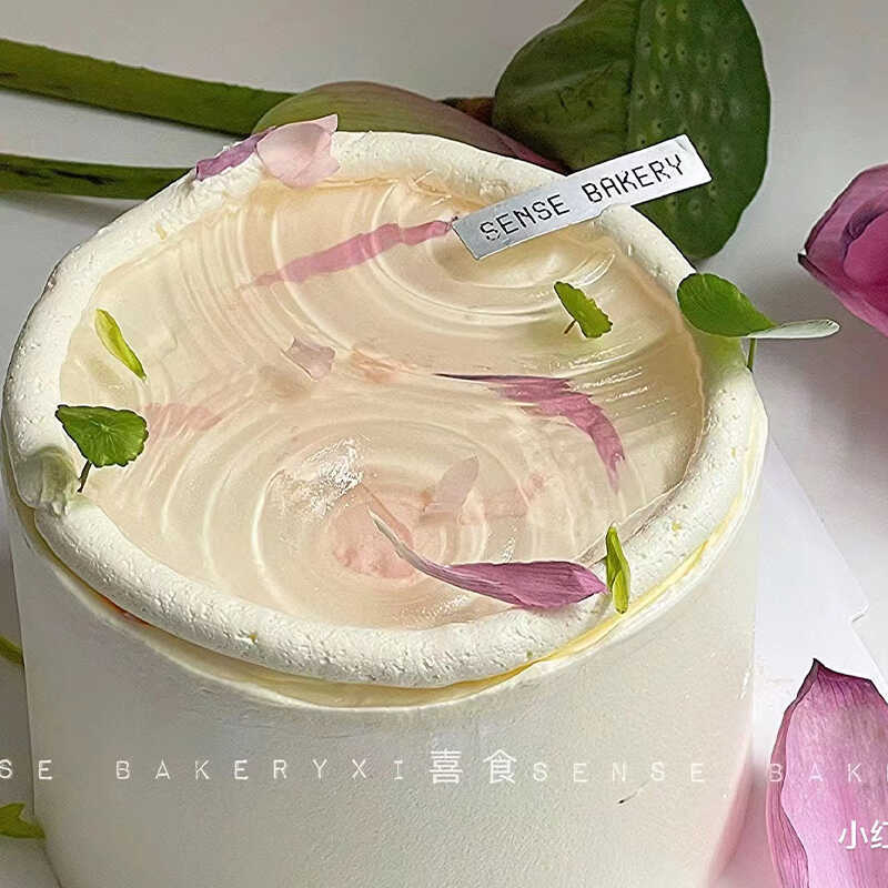 蛋糕装饰硅胶模具水晶果冻水波纹新中式夏季雨天涟漪池塘模具摆件