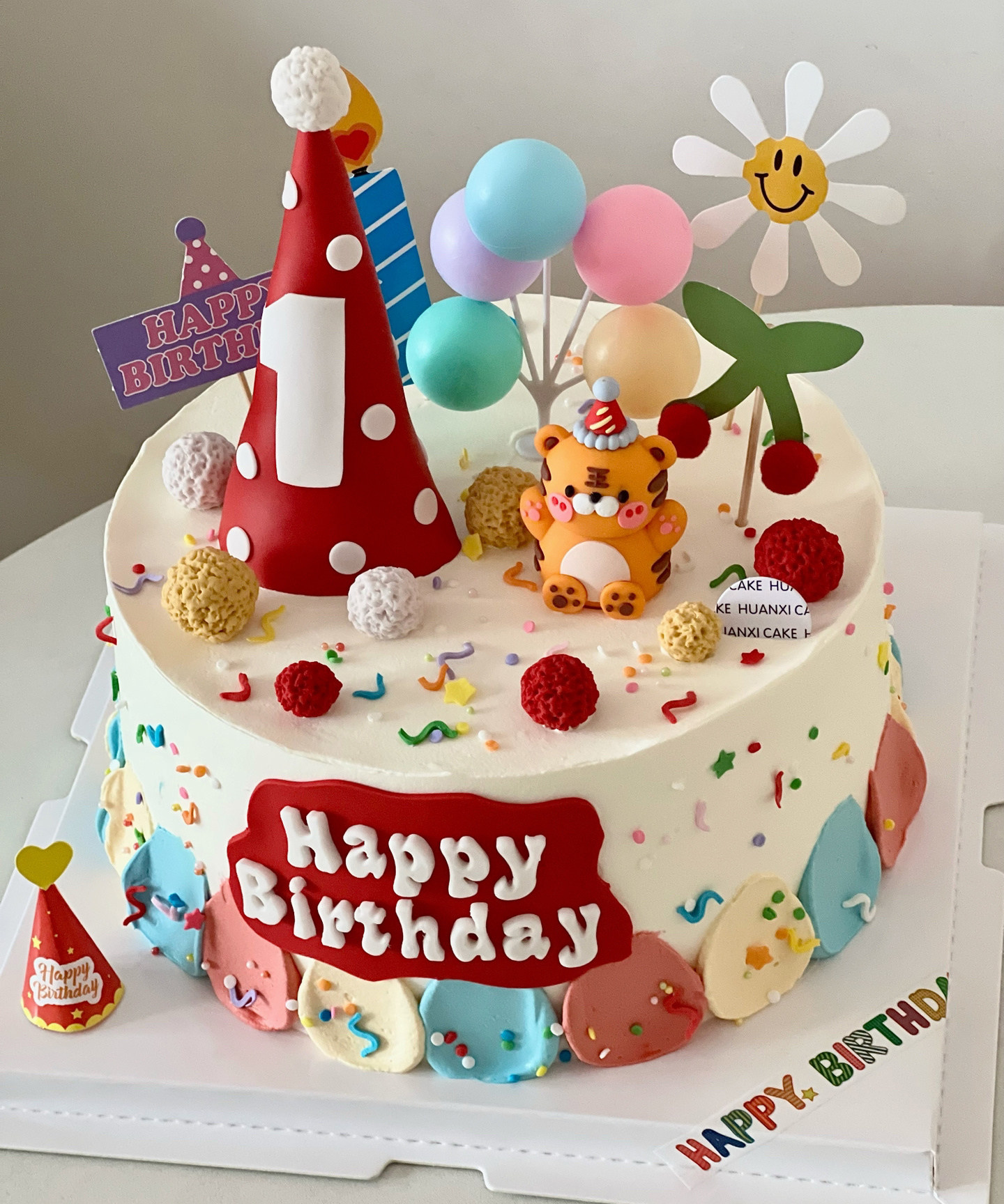 虎宝宝小老虎生日满月周岁蛋糕