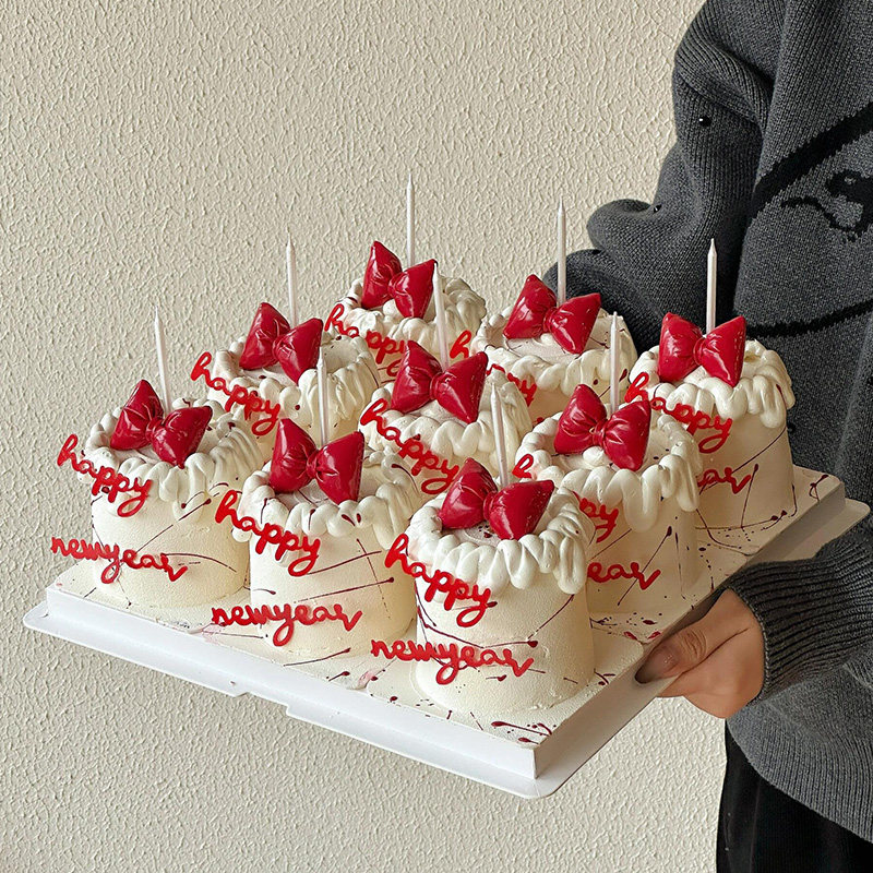 2025跨年新年蛋糕装饰红色蝴蝶结铅笔蜡烛插件新春元旦烘焙装扮,节庆用品/礼品,节日装扮用品,淘宝优惠券,粉丝福利购,淘宝优惠卷
