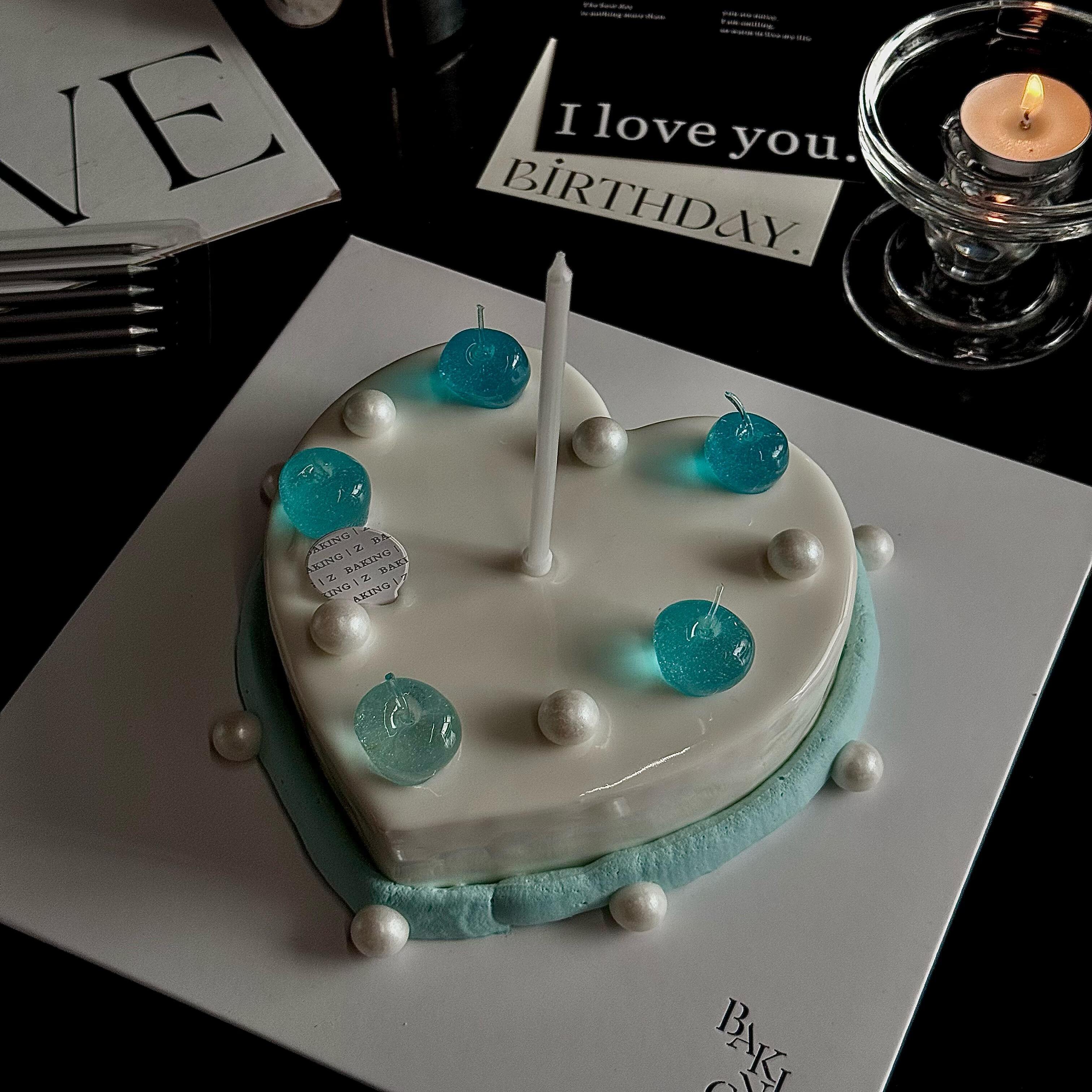 网红水晶樱桃女神节蛋糕装饰摆件创意水果车厘子女生生日烘焙插件