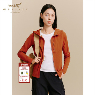 十二篮专选秋季时尚气质休闲运动减龄百搭舒适橙色宽松外套女