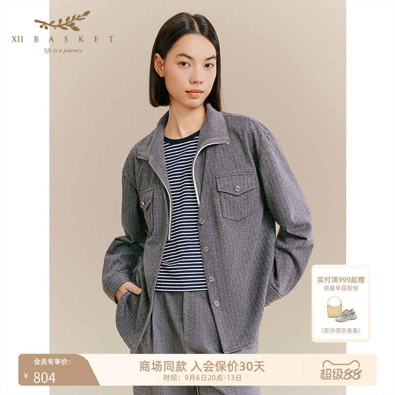 十二篮衬衫风夹克外套女
