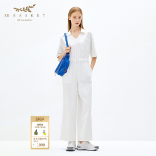 进口三醋酸 连体阔腿长裤 XII 混纺工装 女 BASKET十二篮夏季