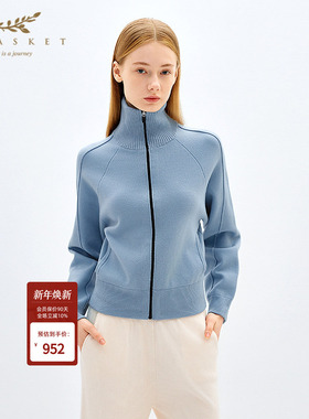 XII BASKET十二篮商场同款秋款运动日常百搭时尚休闲宽松立领开衫