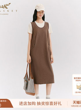 十二篮U领休闲减龄背心裙