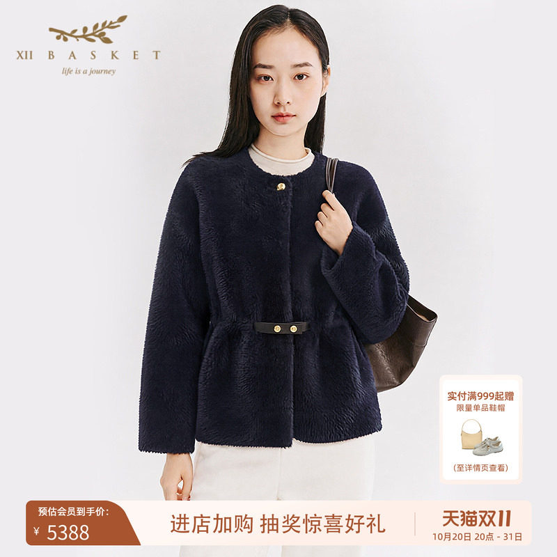 十二篮羊皮毛一体皮草休闲外套