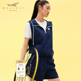 宽松轻量户外防晒运动休闲马甲女 UPF50 XII BASKET十二篮夏季