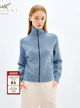 XII BASKET十二篮商场同款秋款运动日常百搭时尚休闲宽松立领开衫