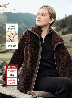 【羊皮毛一体】十二篮商场同款25冬新款两面穿年轻皮草外套女皮衣