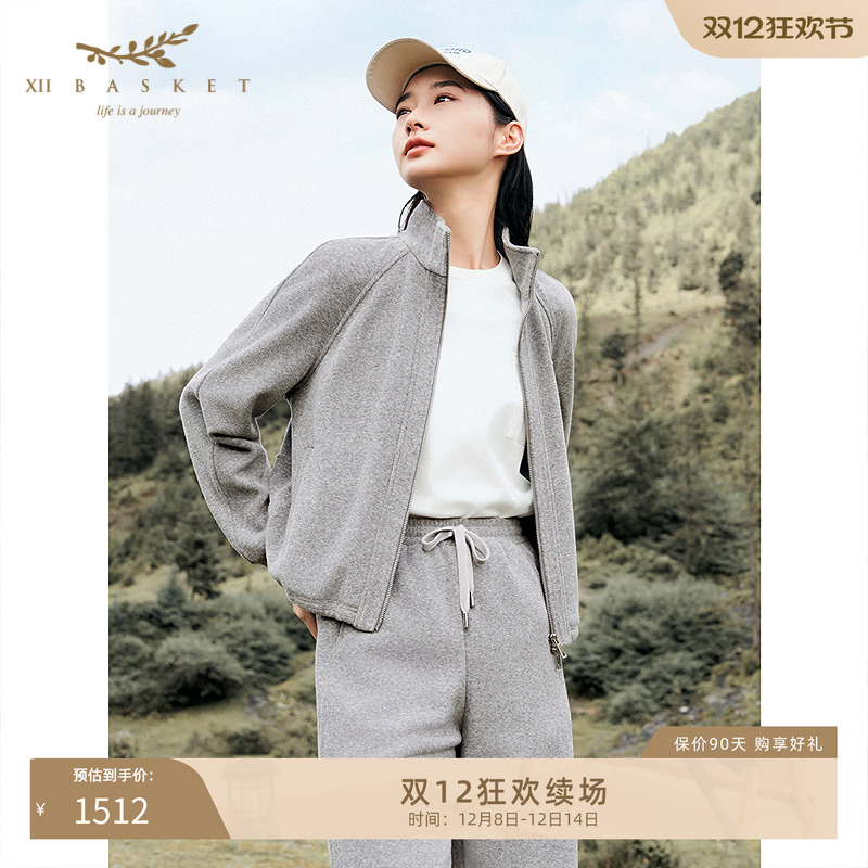 十二篮时尚休闲双头拉链外套