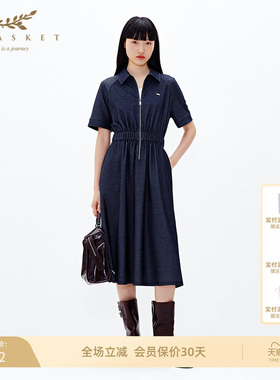 十二篮专选高级感运动休闲显瘦时尚宽松收腰连衣裙子女夏季