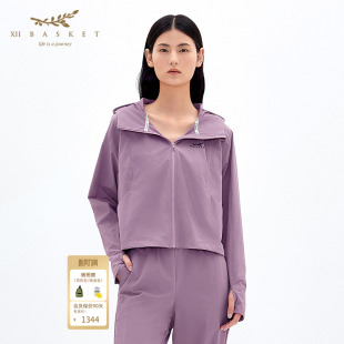 休闲减龄宽松撞色运动短外套女 速干型时尚 XII BASKET十二篮秋款