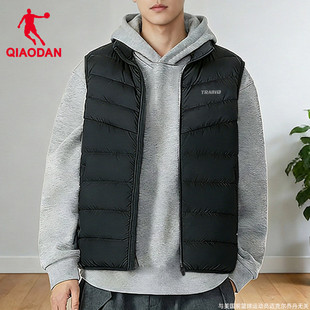 乔丹羽绒马甲男款2025冬季新款官方正品户外保暖外套男士运动马夹