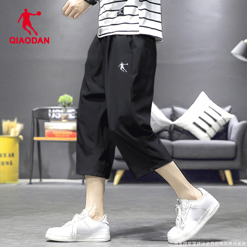 乔丹短裤男裤2025夏季官方旗舰宽松透气七分裤跑步裤子男运动裤男