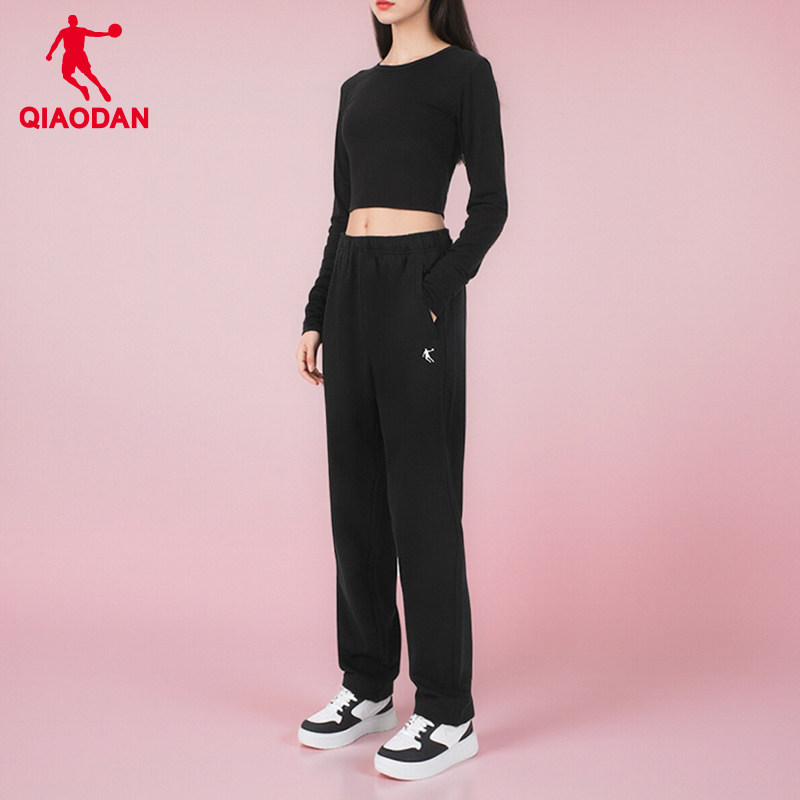 乔丹运动裤女直筒宽松休闲卫裤