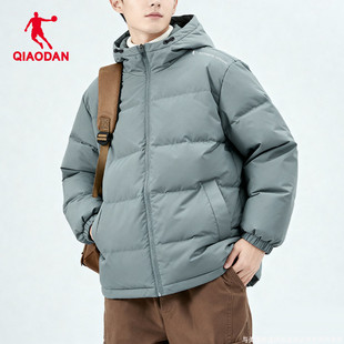乔丹加厚羽绒服男款2025冬季鸭绒保暖户外运动外套上衣短款面包服