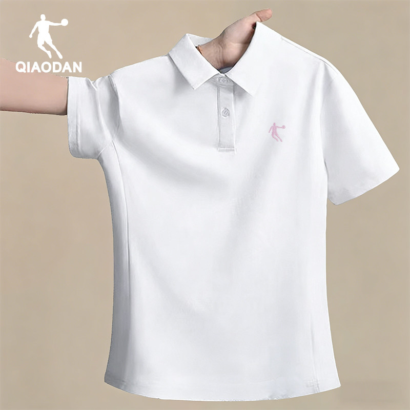 乔丹polo衫女款夏季新款女士短袖t恤运动上衣白色正肩半袖网球服