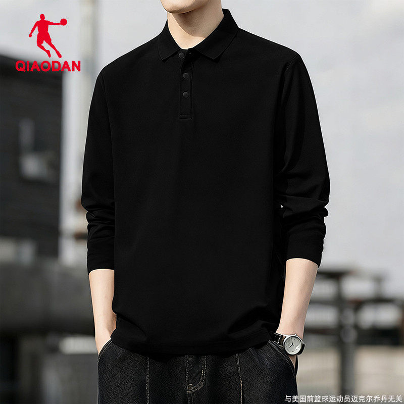 乔丹男士长袖Polo衫2025秋冬季休闲翻领T恤打底衫休闲商务上衣男,运动服/休闲服装,运动T恤,淘宝优惠券,粉丝福利购,淘宝优惠卷