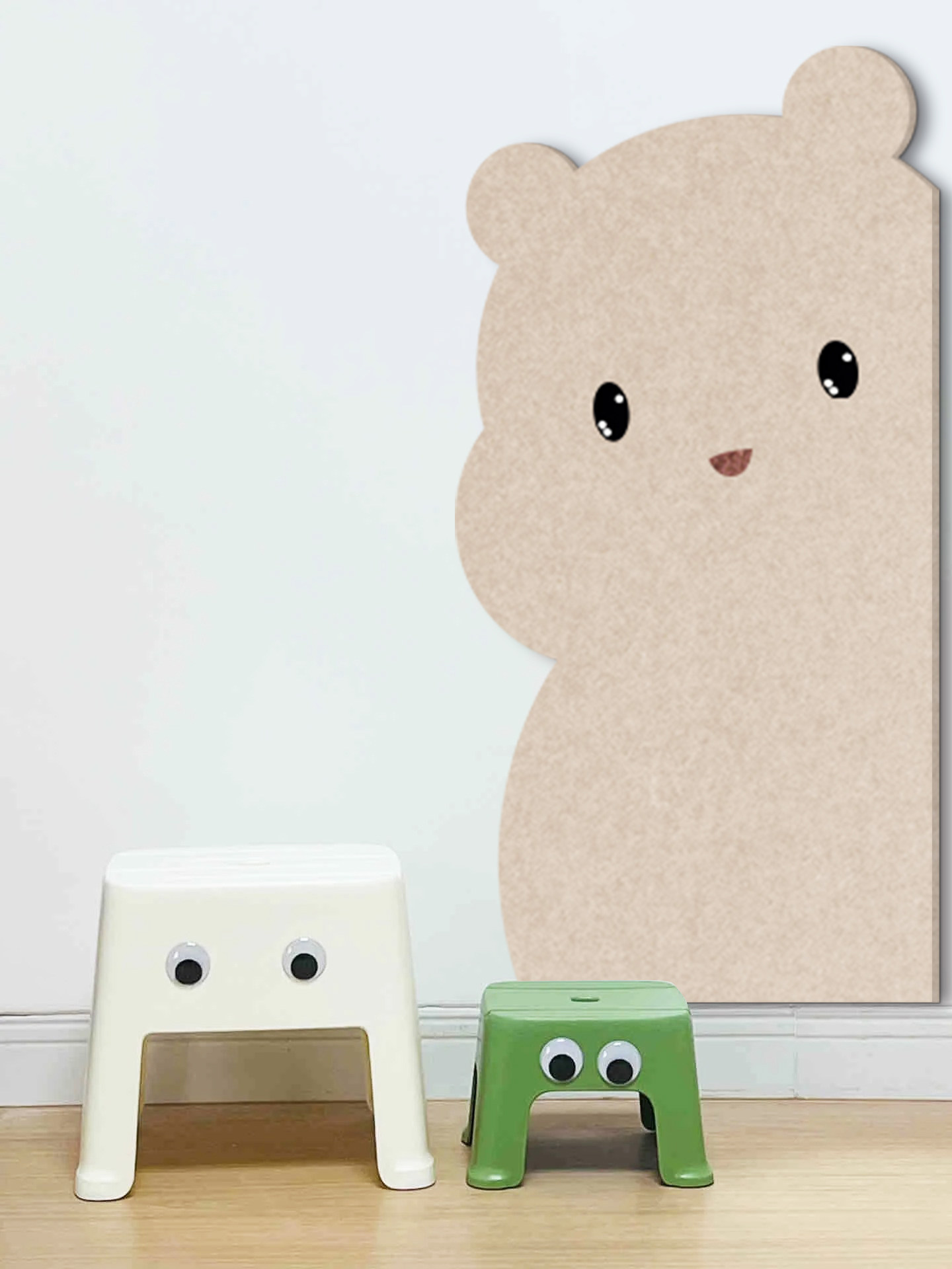 卡通熊照片墙毛毡板墙贴儿童房展示板卧室玄关背景墙面幼儿园防撞,家居饰品,软装墙贴,淘宝优惠券,粉丝福利购,淘宝优惠卷