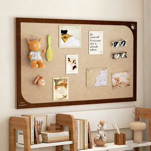 沙发羊毛毡板装饰创意照片墙背景板毛毡墙贴软木板墙面展示板拍立得高级感客厅相片挂墙免打孔相框墙上置物架