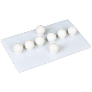 苏民峰八白石阵摆件天然八粒白石头小球白色物件客厅卧室风水摆设