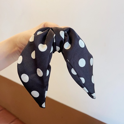 刘亦菲同款波点蝴蝶结马尾抓夹后脑勺半扎发夹盘发鲨鱼夹女童发饰