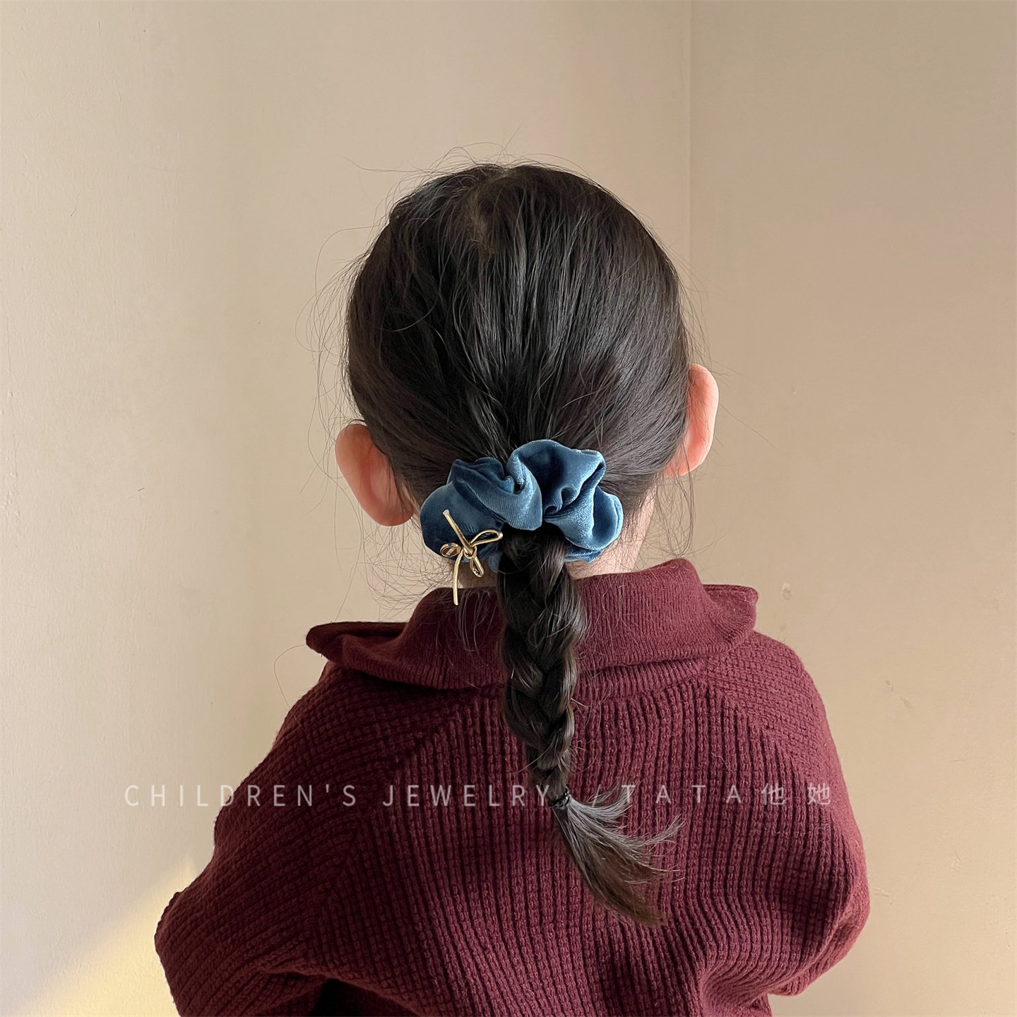 新年高级感金色丝绒酒红花瓣小肠发圈儿童气质发绳扎马尾头饰头绳,童装/婴儿装/亲子装,发饰,淘宝优惠券,粉丝福利购,淘宝优惠卷