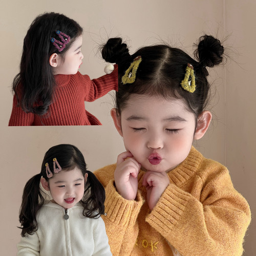 森系甜美花朵侧边夹发卡