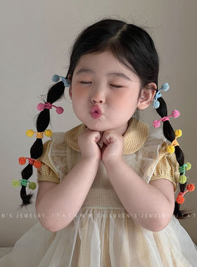 婴幼儿可爱毛球不伤发发圈皮筋