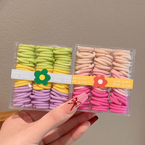 宝宝简约拇指发圈皮筋扎小啾啾小头绳儿童彩色基础发圈弹性好发绳