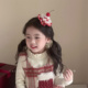 小樱桃蛋糕帽发夹女宝宝生日圣诞节头饰儿童网纱红色毛绒可爱发卡