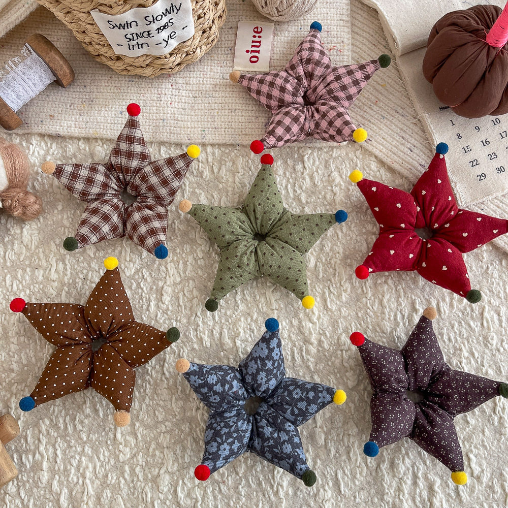 韩国进口可爱格纹点点彩色毛球星星肠圈儿童时尚布艺发圈马尾发饰,童装/婴儿装/亲子装,发饰,淘宝优惠券,粉丝福利购,淘宝优惠卷