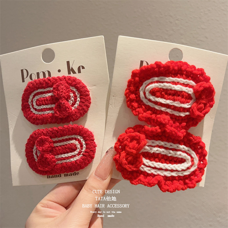 2025新款儿童发饰女童红色格子发夹刘海夹侧边夹宝宝发卡头饰,童装/婴儿装/亲子装,发饰,淘宝优惠券,粉丝福利购,淘宝优惠卷