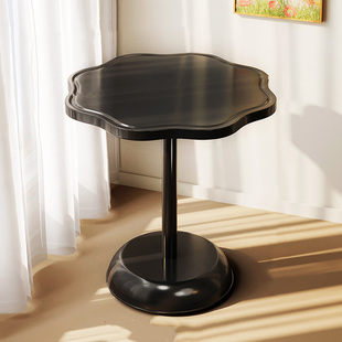 沙发边几奶油风客厅铁艺茶几网红小户型极简艺术感圆桌卧室床头桌