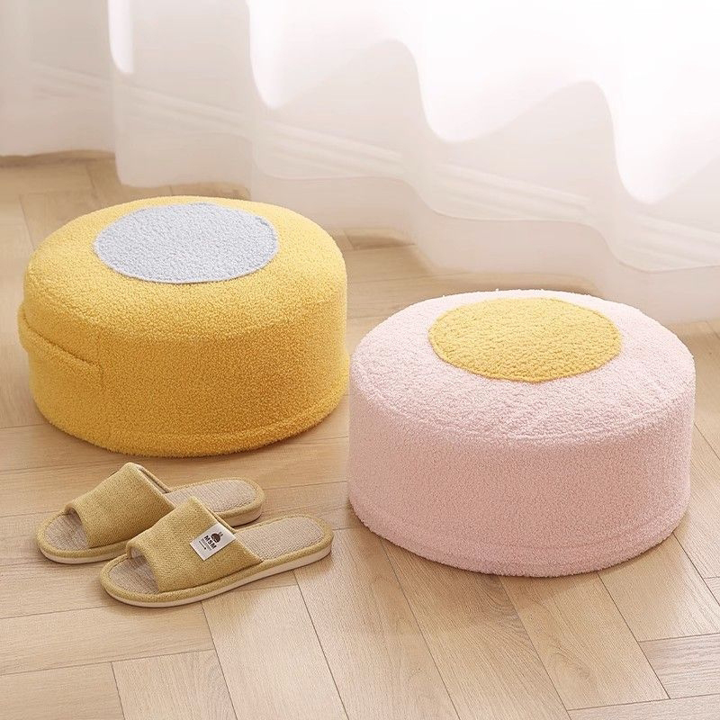 小凳子家用软包坐凳奶油风沙发凳久坐不累飘窗坐垫客厅茶几小板凳