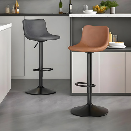 吧台椅2025新款轻奢高脚凳可升降旋转收银柜台吧台凳子家用靠背椅