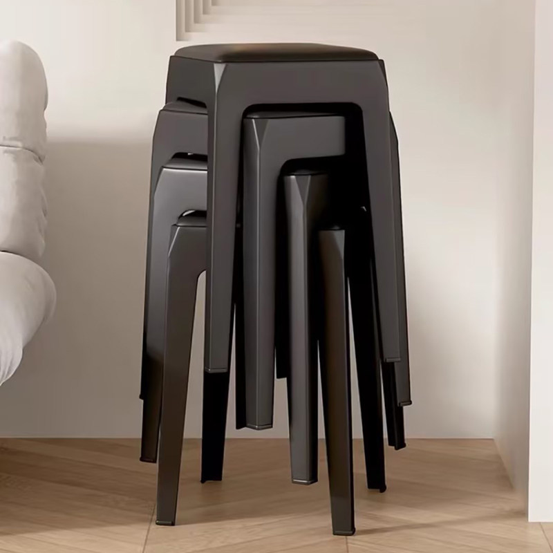 塑料凳子家用加厚方凳软包可叠放餐桌高板凳现代简约客厅备用圆凳,住宅家具,其它凳子,淘宝优惠券,粉丝福利购,淘宝优惠卷