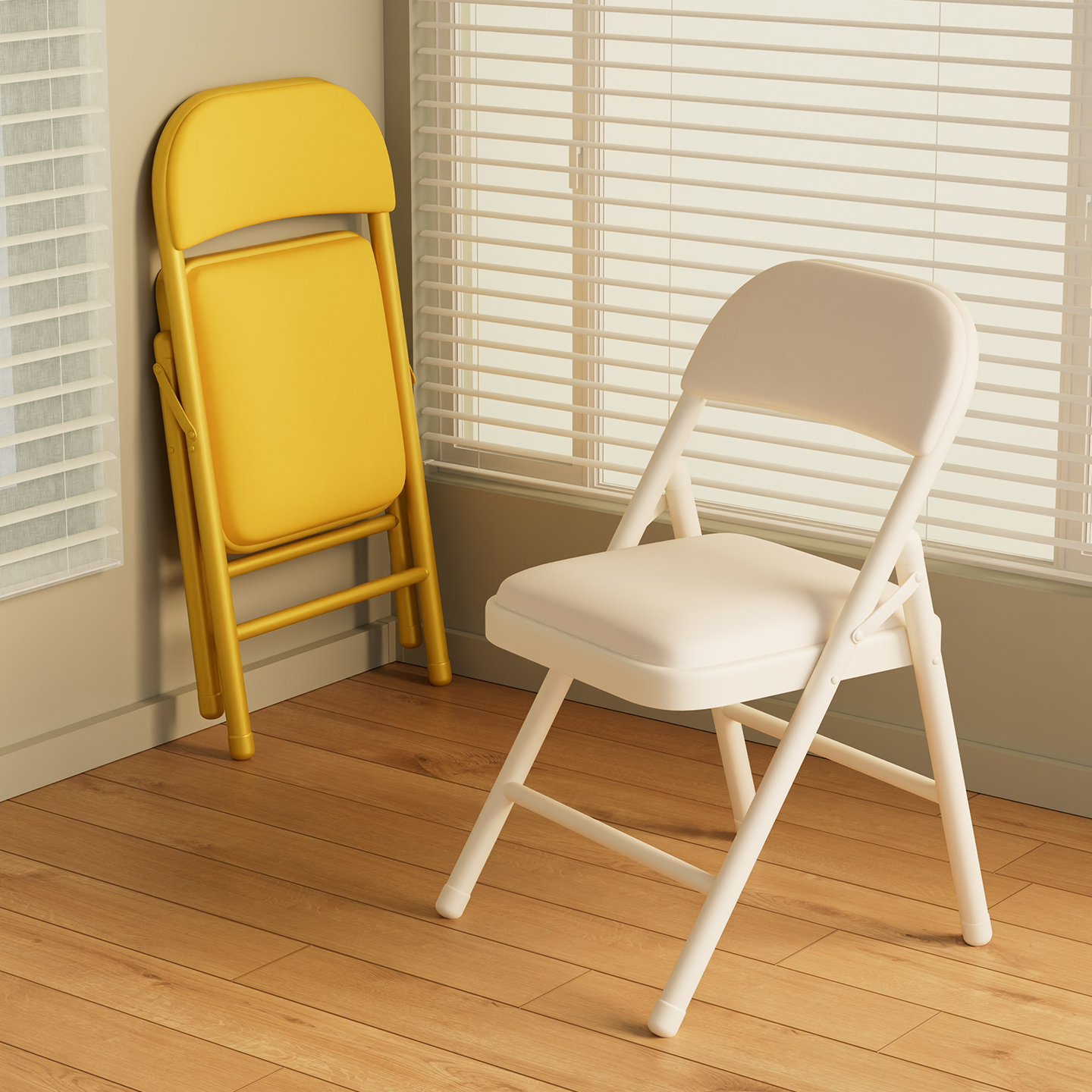 宿舍简易折叠椅子女生卧室带靠背家用凳子舒服久坐办公电脑椅餐椅