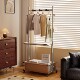 卧室落地挂衣架2025新款 置衣架可移动金属衣帽架 衣架置物架开放式
