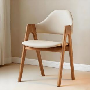 实木靠背餐椅家用客厅餐桌椅结实耐用A字椅2026新款餐凳吃饭椅子