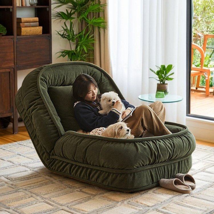 人类狗窝可躺可睡卧室折叠沙发床阳台单人榻榻米休闲躺椅懒人沙发,住宅家具,懒人沙发,淘宝优惠券,粉丝福利购,淘宝优惠卷