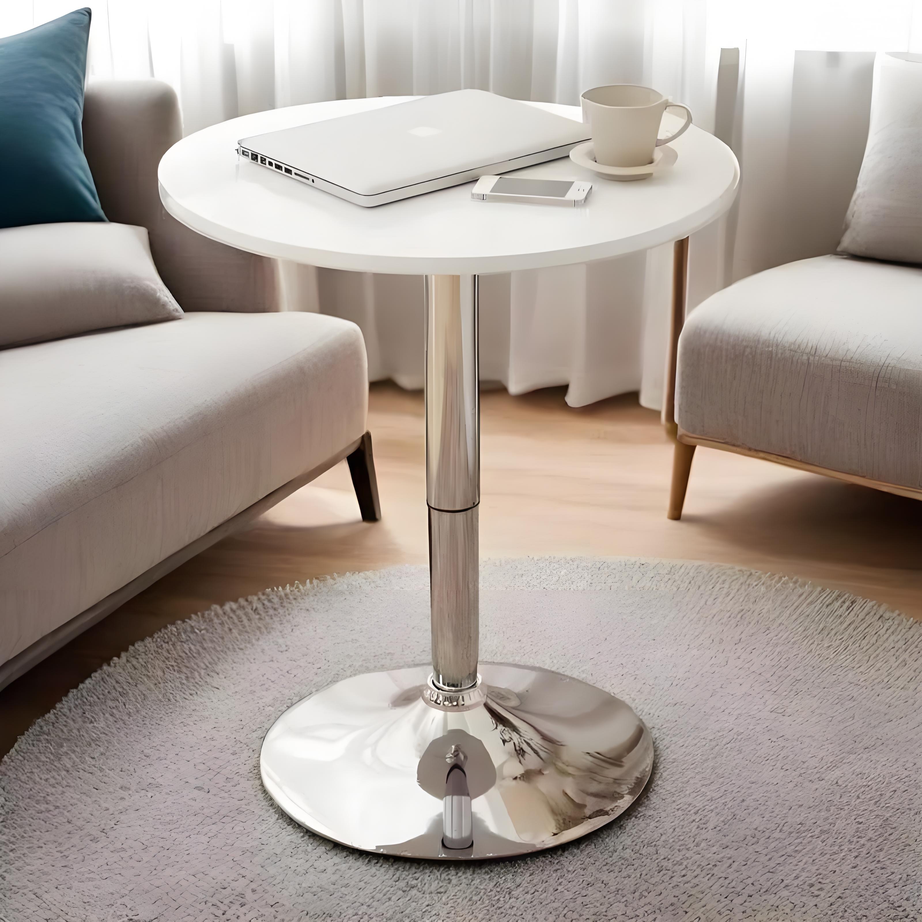 升降电脑桌2025新款家用沙发床边桌可旋转书桌可移动阳台小圆桌