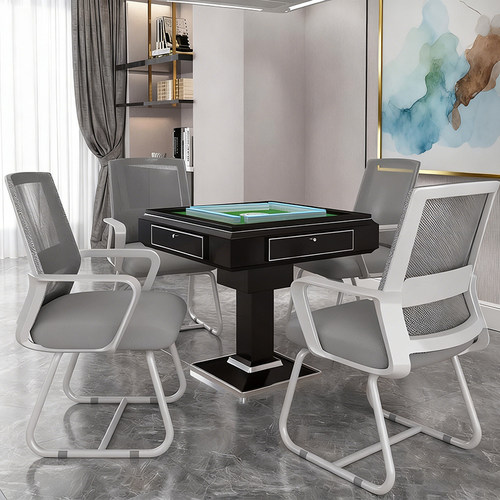 办公椅舒适久坐会议室电脑椅子棋牌室专用打麻将凳子靠背四把一套 - 封面