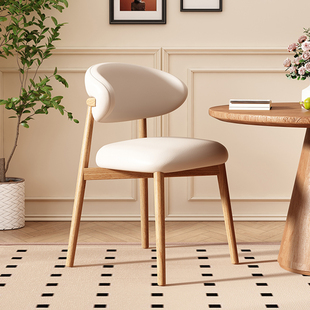 餐椅家用轻奢高级感吃饭凳子新款仿实木餐桌椅子靠背椅休闲茶桌椅