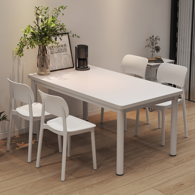 餐桌家用小户型饭厅现代简约吃饭桌子出租房长方形饭店餐桌椅组合