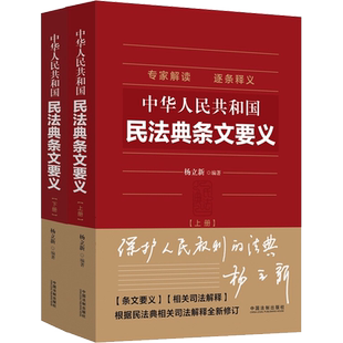中华人民共和国民法典条文要义(全2册) 杨立新 编 司法案例/实务解析社科 新华书店正版图书籍 中国法制出版社
