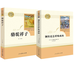 骆驼祥子+钢铁是怎样炼成的 老舍 著等 中学教辅文教 新华书店正版图书籍 人民教育出版社