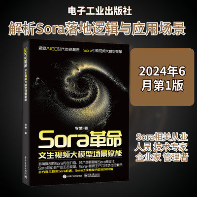 Sora革命 文生视频大模型场景赋能 李波 著 网络通信（新）专业科技 新华书店正版图书籍 电子工业出版社